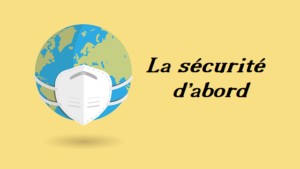 Tous nous protéger symbolisé par la Terre portant un masque